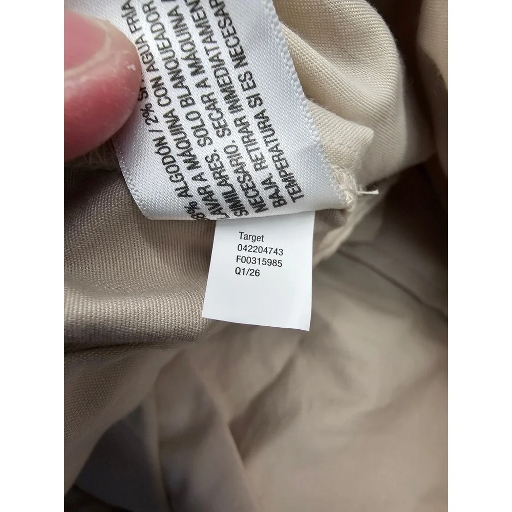 Goodfellow & Co Mens Flat-Front Shorts Beige Cotton Blend Casual Size 38